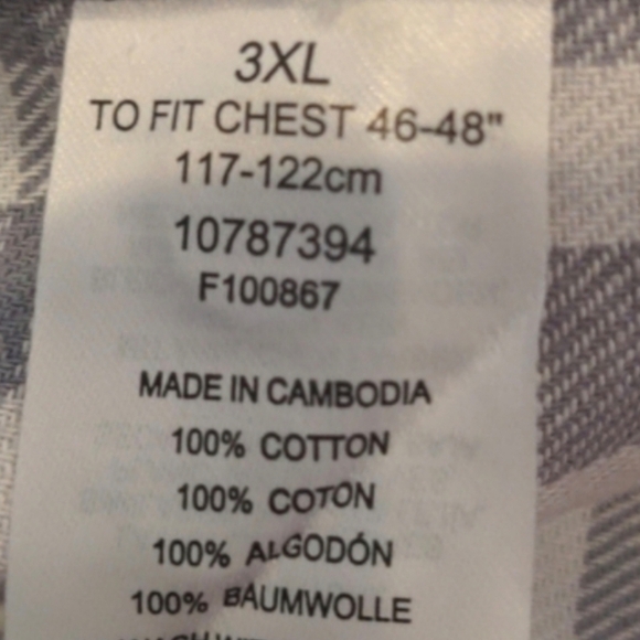 ASOS Gray and White Striped Long Sleeve Button Down Shirt size 3XL - Picture 6 of 8